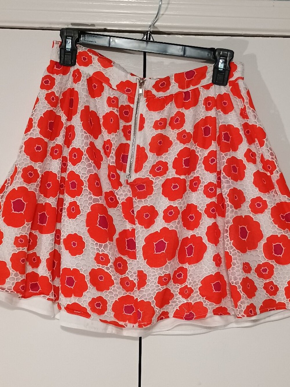 Aniina Orange Floral A-Line Skater Skirt Size Medium - Picture 3 of 7